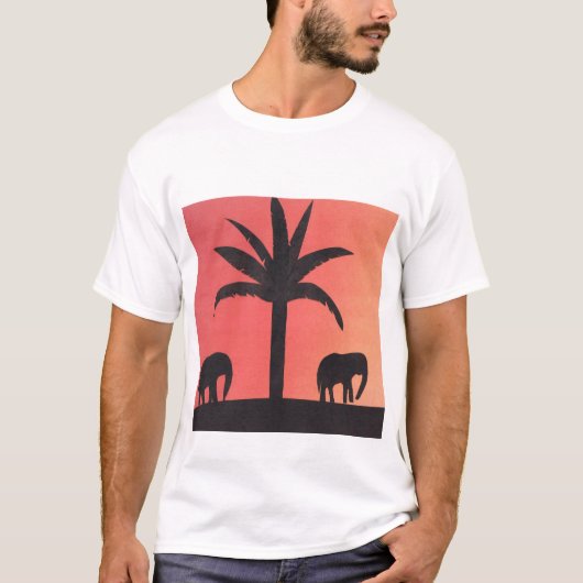 T-shirt avec design éléphant (Devant)