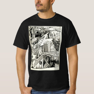 T-shirt avec dessin à l'encre "Modern Warfare"