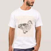 T-Shirt avec dessin de canard (Devant)
