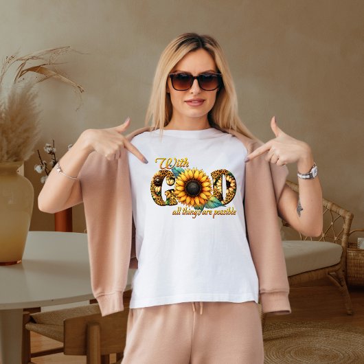 T-shirt Avec Dieu, tout est possible