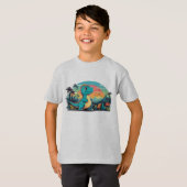 T-shirt avec Dinosaur mignon (Devant entier)