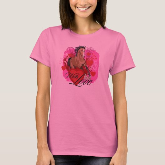 T-shirt Avec douille de dames d'amour la longue (Devant)