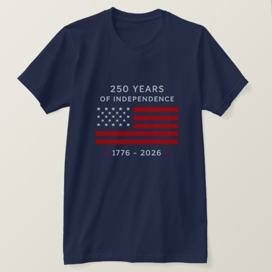 T-shirt avec drapeau américain pour 250 ans d'indé (Design devant)