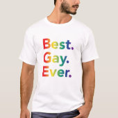 T-shirt avec drapeau arc-en-ciel LGBT (Devant)