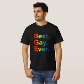 T-shirt avec drapeau arc-en-ciel LGBT (Devant entier)