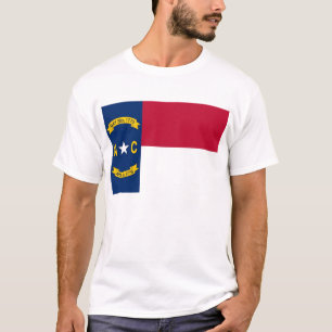 T-shirt avec drapeau de Caroline du Nord Etat USA