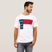T-shirt avec drapeau de Caroline du Nord Etat USA (Devant entier)