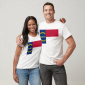 T-shirt avec drapeau de Caroline du Nord Etat USA (Unisexe)