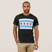 T-shirt avec drapeau de Chicago, USA (Devant entier)