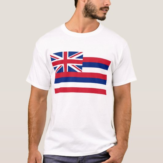 T-shirt avec drapeau de Hawaii State USA (Devant)