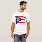 T-shirt avec drapeau de l'Etat de l'Ohio USA (Devant entier)