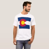 T-shirt avec drapeau de l'état du Colorado USA (Devant entier)