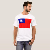 T-shirt avec drapeau de Taïwan (Devant entier)