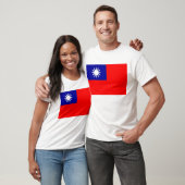 T-shirt avec drapeau de Taïwan (Unisexe)