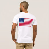 T-shirt avec drapeau des États-Unis d'Amérique (Dos entier)