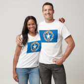 T-shirt avec drapeau des îles Mariannes du Nord Ét (Unisexe)