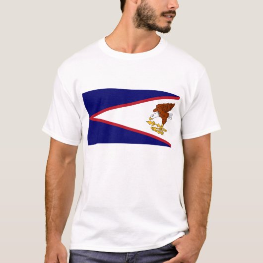 T-shirt avec drapeau des Samoa américaines USA (Devant)