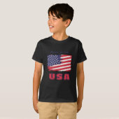 T-shirt avec drapeau des USA (Devant entier)