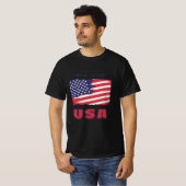 T-shirt avec drapeau des USA (Devant entier)