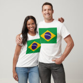 T-shirt avec drapeau du Brésil (Unisexe)