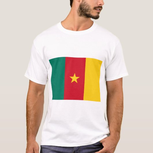 T-shirt avec drapeau du Cameroun (Devant)