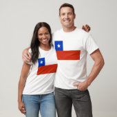 T-shirt avec drapeau du Chili (Unisexe)