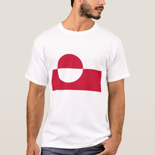 T-shirt avec drapeau du Groenland (Devant)