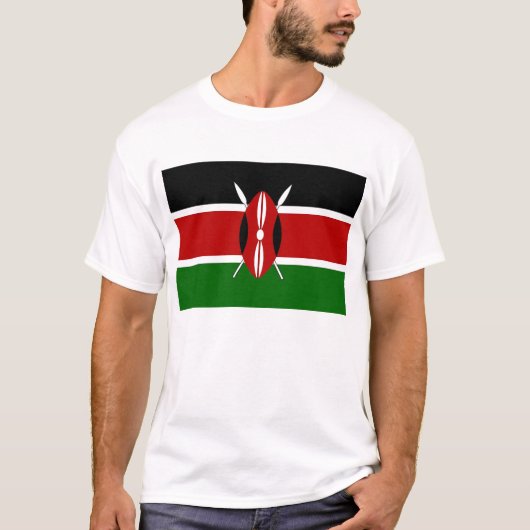 T-shirt avec drapeau du Kenya (Devant)