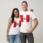 T-shirt avec drapeau du Pérou (Unisexe)