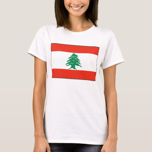 T-shirt avec drapeau libanais (Devant)