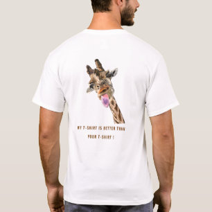T-shirt avec drôle Giraffe Jouer cadeau
