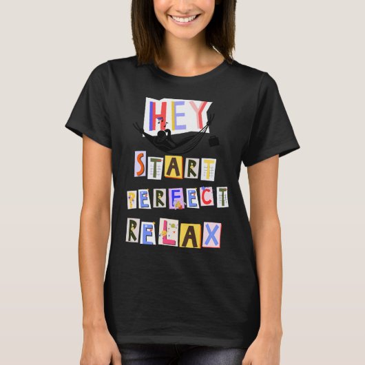 T-shirt avec écriture colorée (Devant)