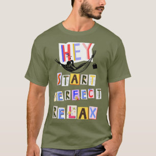 T-shirt avec écriture colorée