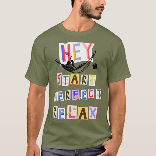 T-shirt avec écriture colorée (Devant)