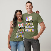 T-shirt avec écriture colorée (Unisexe)