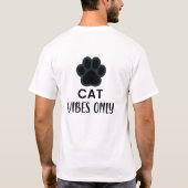 T-shirt avec empreinte de patte de chat mignon pou (Dos)