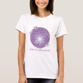 T-shirt avec fleur de vie et fleurs, lilas, fleur (Devant)