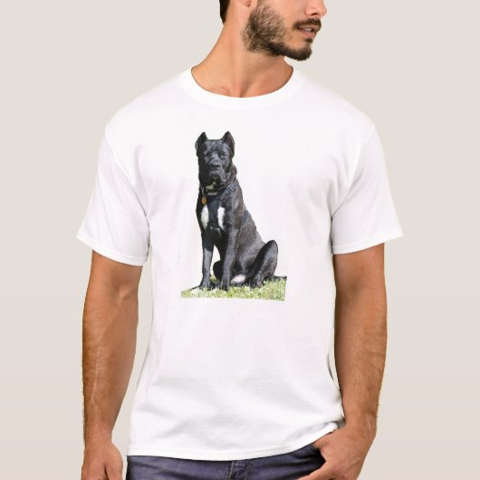 T-shirt avec grand chien assis (Devant)