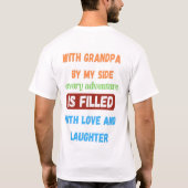 T-shirt Avec grand-père à mes côtés (Dos)