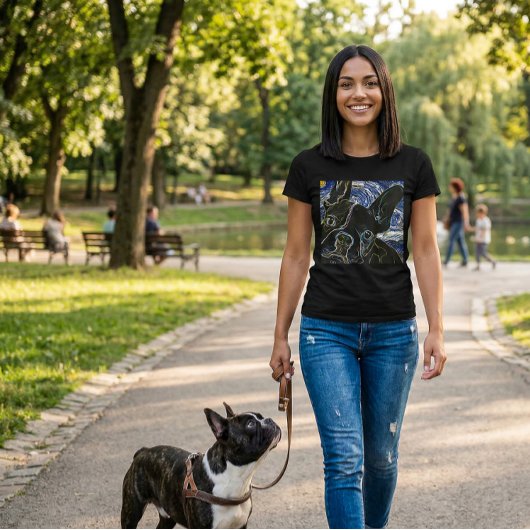 T-shirt avec graphique de Bouledogue Français