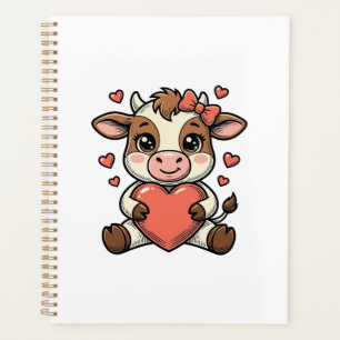 T-shirt avec gravure vintage de bébé vache mignonn