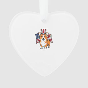T-shirt avec gravure vintage de Corgi patriotique_