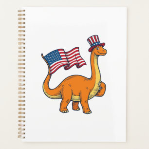 T-shirt avec gravure vintage du drapeau de dinosau