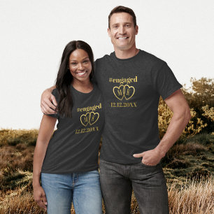 T-Shirt avec hashtag personnalisé pour la date de 