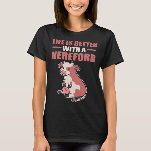 T-shirt avec Hereford Cow Farmer (Devant)