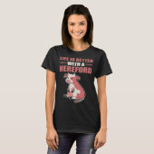 T-shirt avec Hereford Cow Farmer (Devant entier)