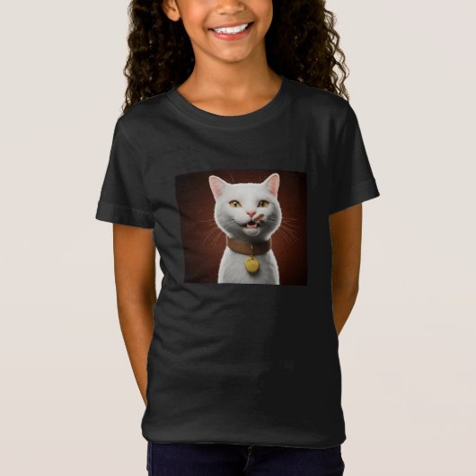 T-shirt avec illustration de chat esthétique migno (Devant)