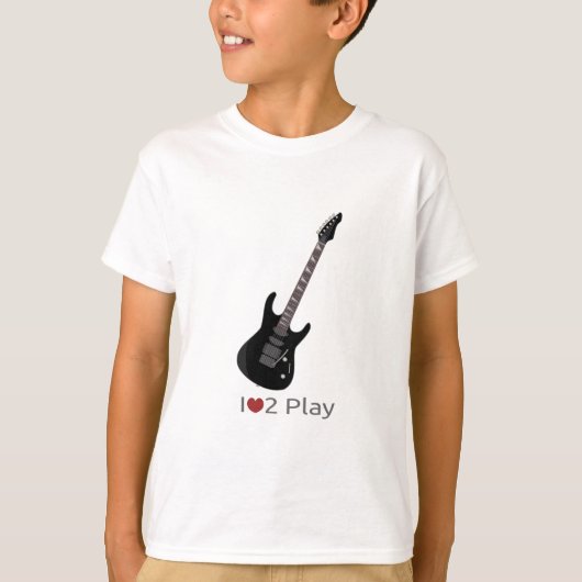 T-shirt avec illustration de guitare électrique (Devant)