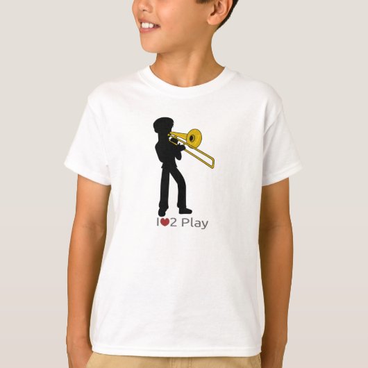 T-shirt avec illustration de tromboniste (Devant)
