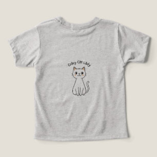 T-shirt avec illustration mignonne de Crazy Cat La